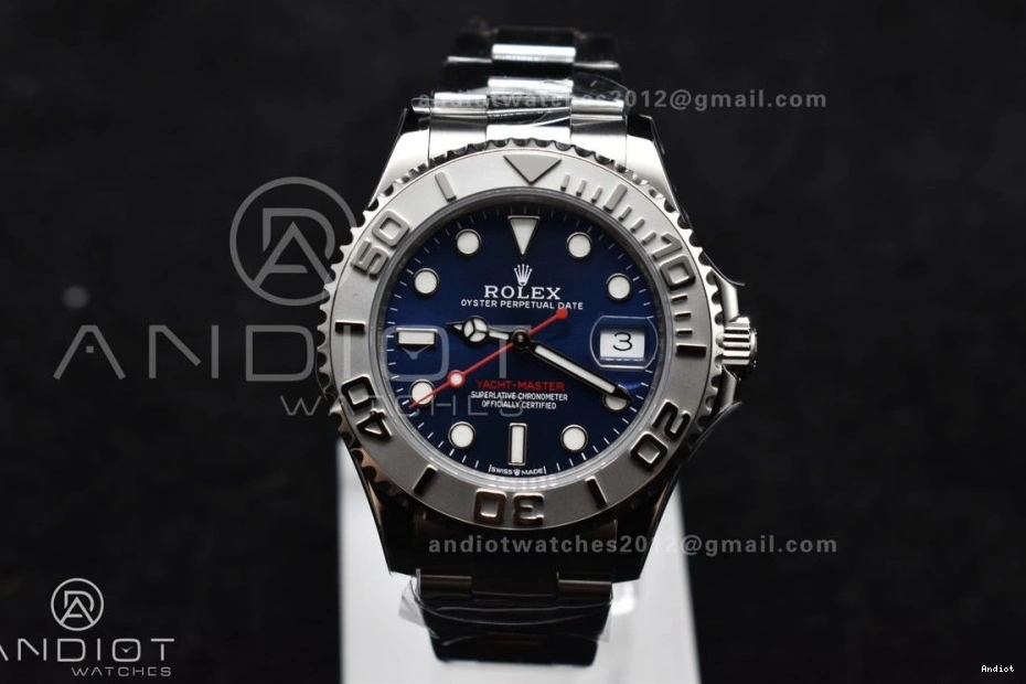 A2824 1:1 Dial Best 316L 37mm Yacht-Master Blue Bracelet SS Edition 268622 Case and CVSF 0301
